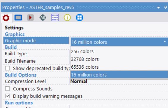 Application Graphics Mode Settings
